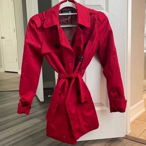 Like New Red Trench Coat!